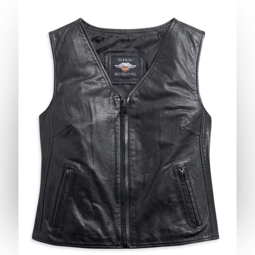 Harley Davidson Women's Zip Front Leather Vest